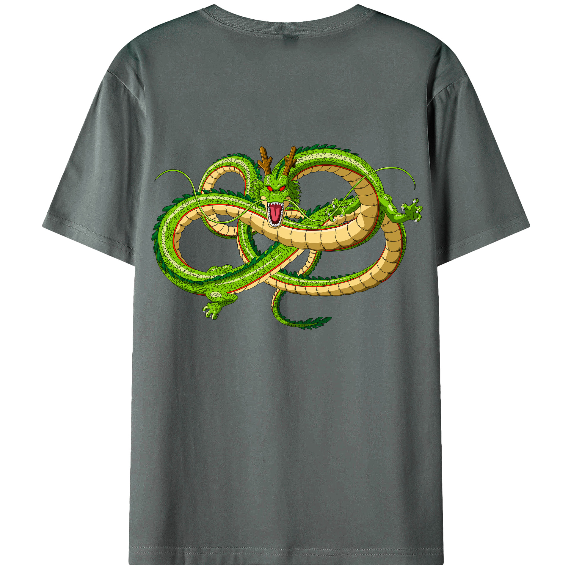 （画像用） ドラゴンボール 神龍 シェンロン DRAGON BALL Shenron 綿100％ メンズ半袖Tシャツ（バックプリント） 通気性